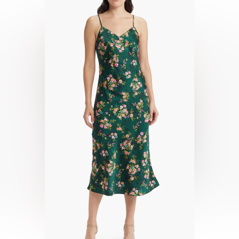 Floral Green Midi Dress